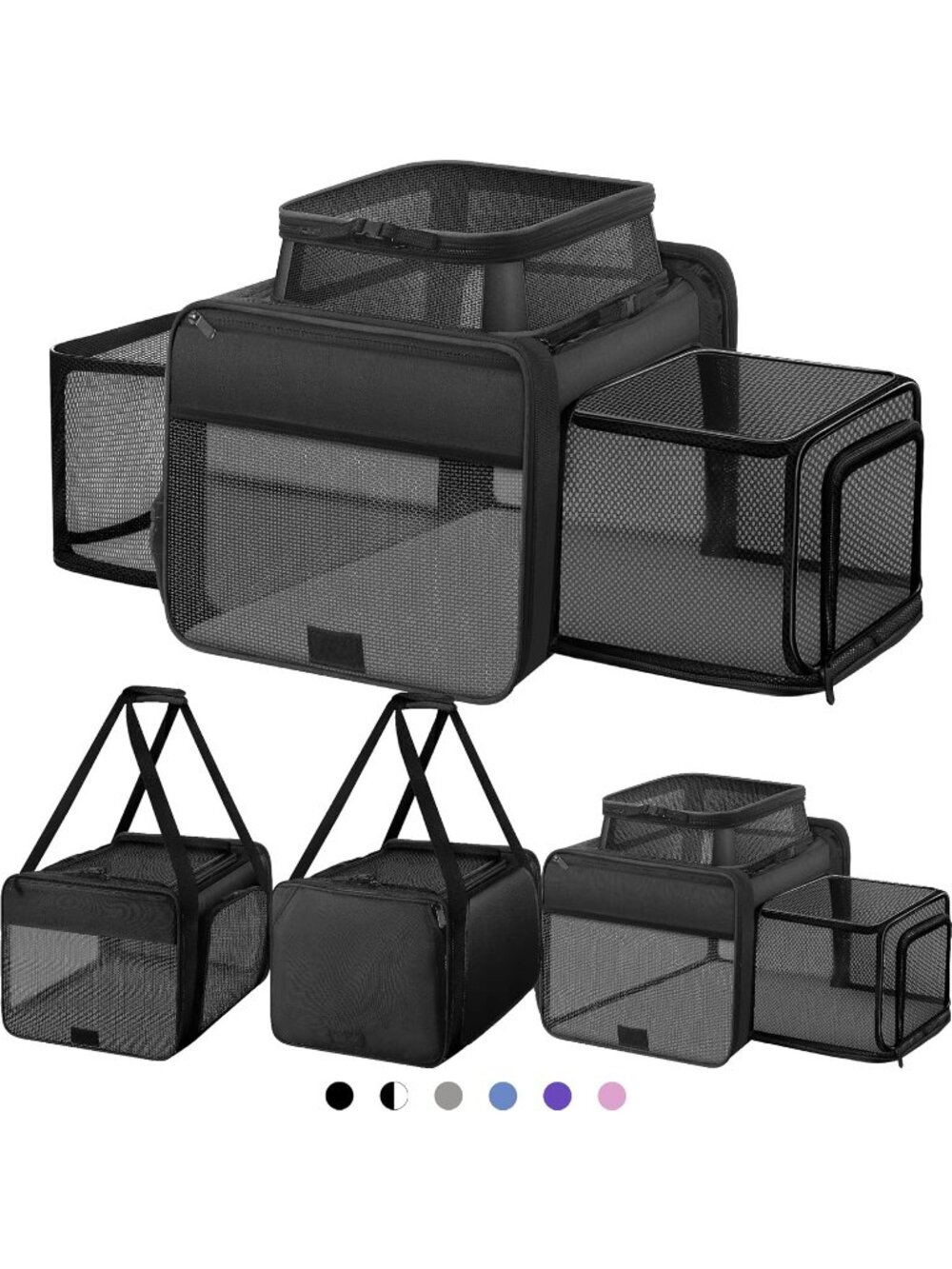 Expandable Pet Carrier 18x11x11 TSA Airline Approved Soft-Sided Dog Cat Travel